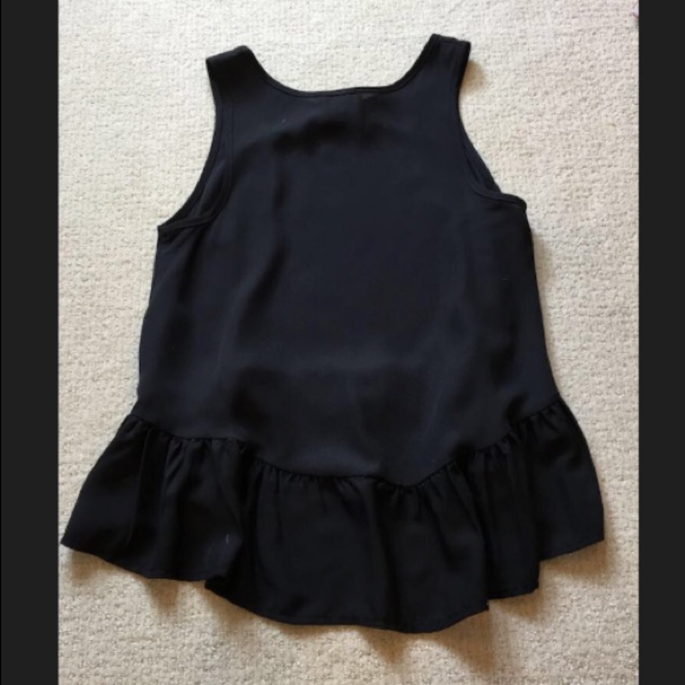 LA Hearts Black Ruffle High-Low Tank - Picture 2 of 3